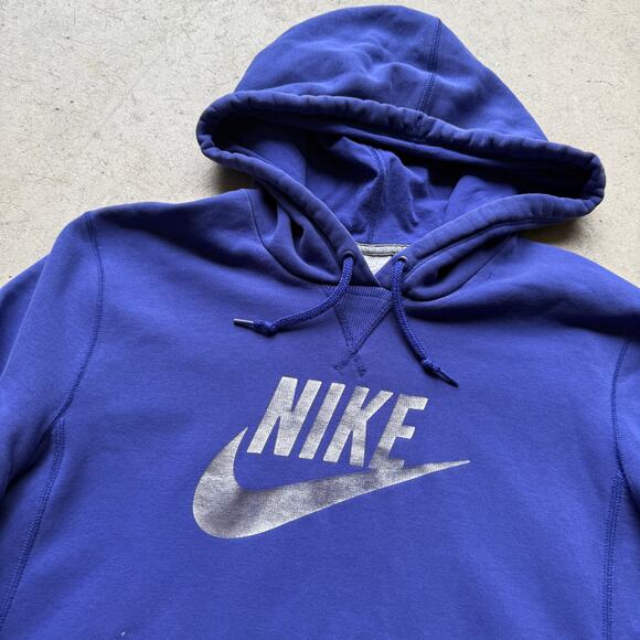 Women's Nike Sportswear Purple Blue Silver Hoodie Pullover Sweatshirt Sz XL Air - Picture 5 of 5